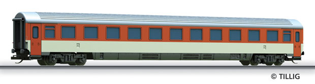 Passenger car 2nd class type Bmz for EuroCity trains<br /><a href='images/pictures/Tillig/16530.jpg' target='_blank'>Full size image</a>